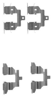HELLA PAGID Комплектующие, колодки дискового тормоза 8DZ 355 203-791